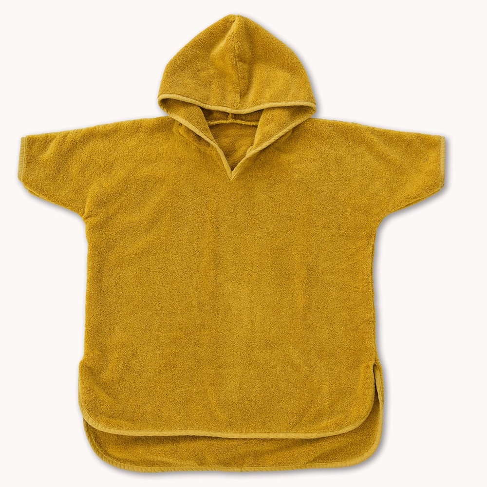 New natemia hooded poncho towel kids cover-up size 6-8 Harvest Gold